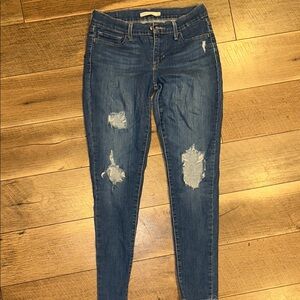 Classic Levi’sBlue Distressed Skinny Jeans